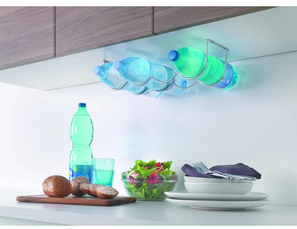 Nástenný kovový stojan na víno na 4 fľaše My-Bottle – Metaltex