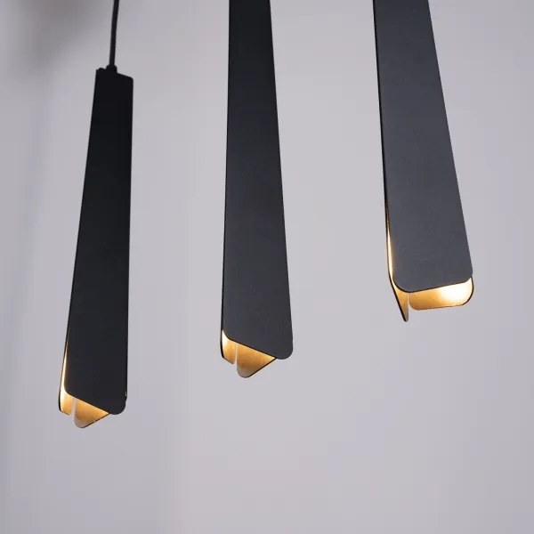 Sollux SL.1402 - Luster na lanku PRYSM 3xG9/8W/230V čierna