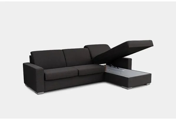 Rozkladacia rohová sedacia súprava LEKA pr. hnedá s úložným priestorom