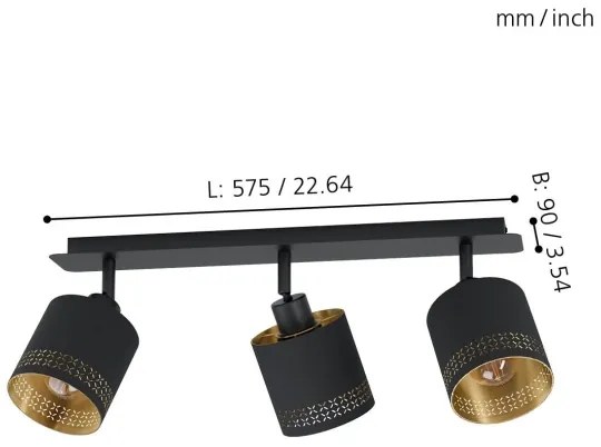 Eglo 99278 - Bodové svietidlo ESTEPERRA 3xE27/28W/230V