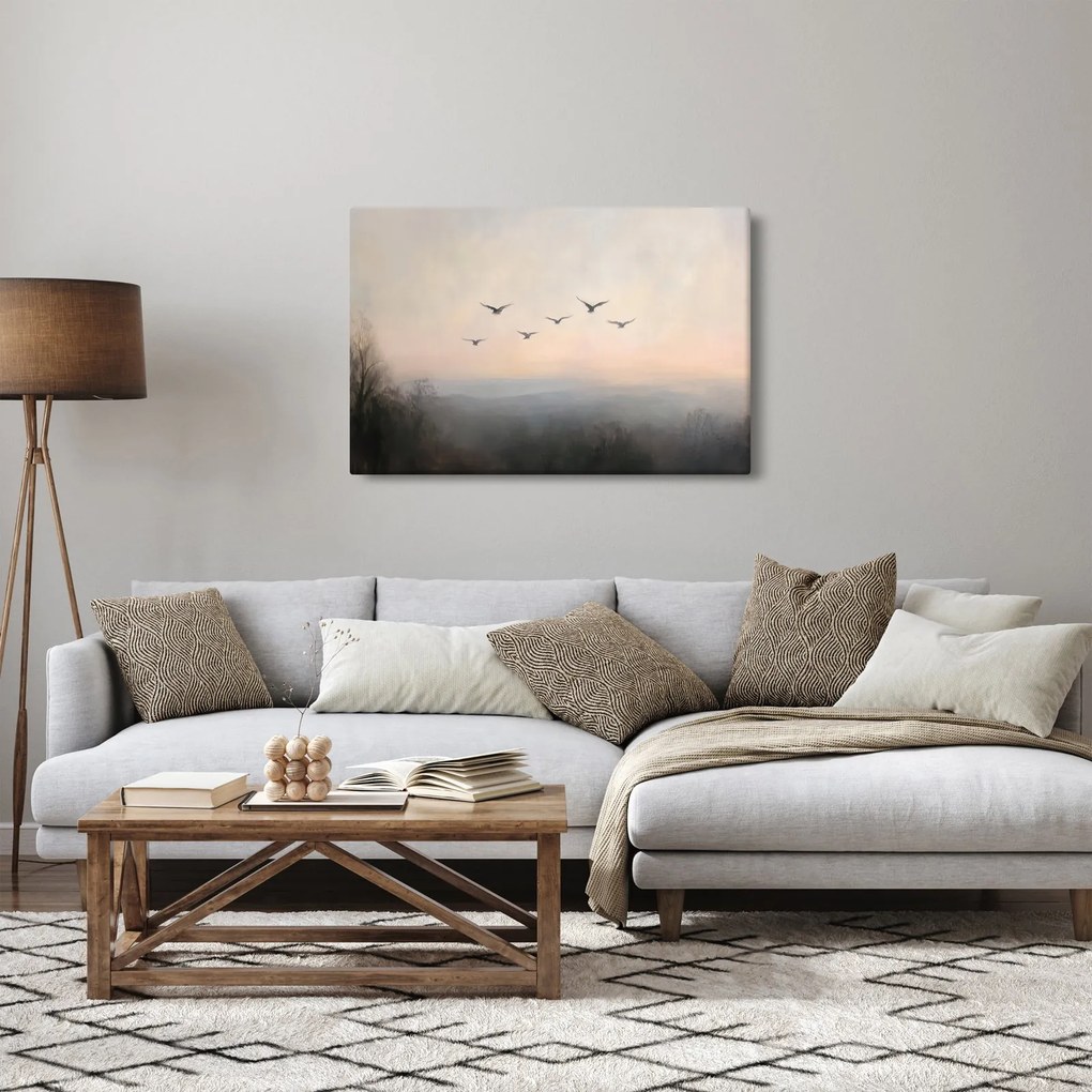 Obraz - Hejno vtákov (90x60 cm)