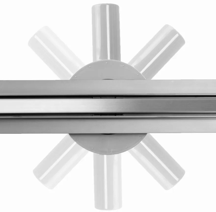 Rea Neo Slim Pro, lineárny odtokový žľab s 360stupňovým sifónom 70cm, nerez, REA-G8401