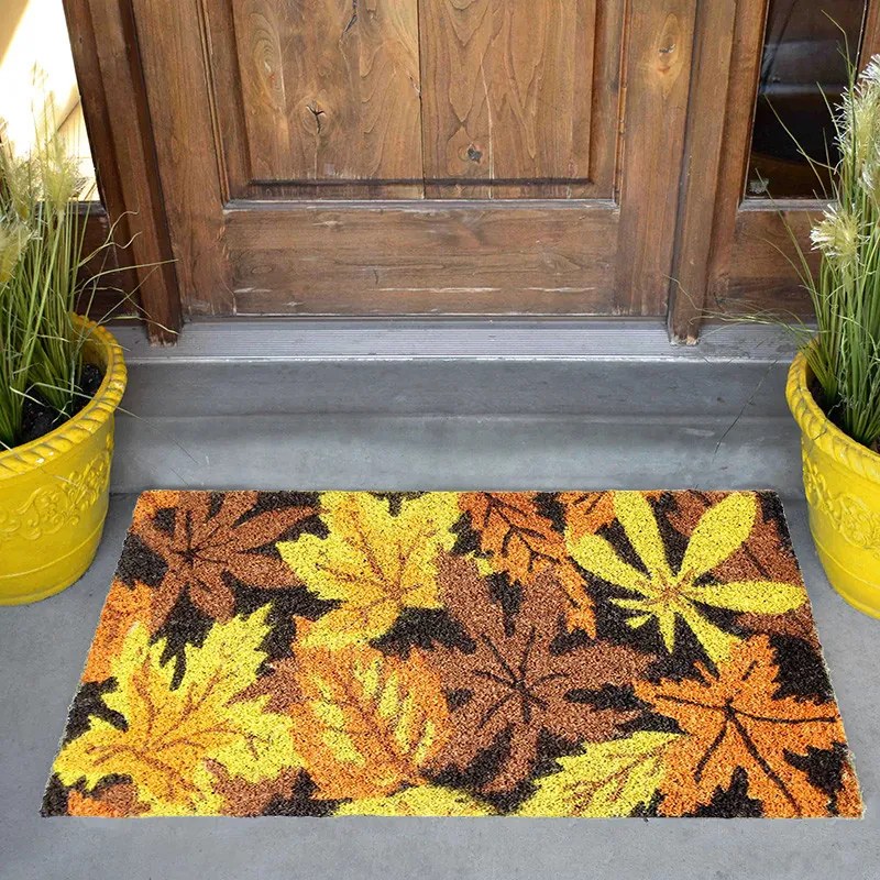 BO-MA, Rohožka Kokos Listy – na von aj na doma, 40x60, viacfarebná, chodba / predsieň