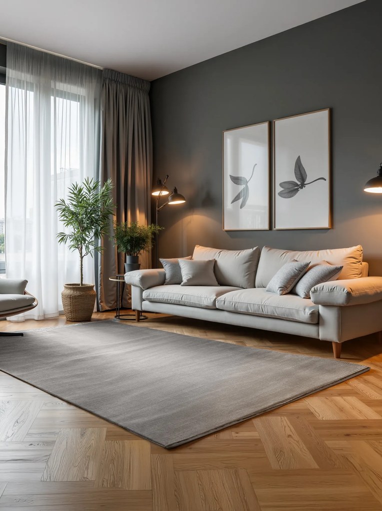 ELLE Decoration, Kusový koberec Perles 106186 Cream Grey z kolekcie Elle, 120x170, šedá, obývacia izba