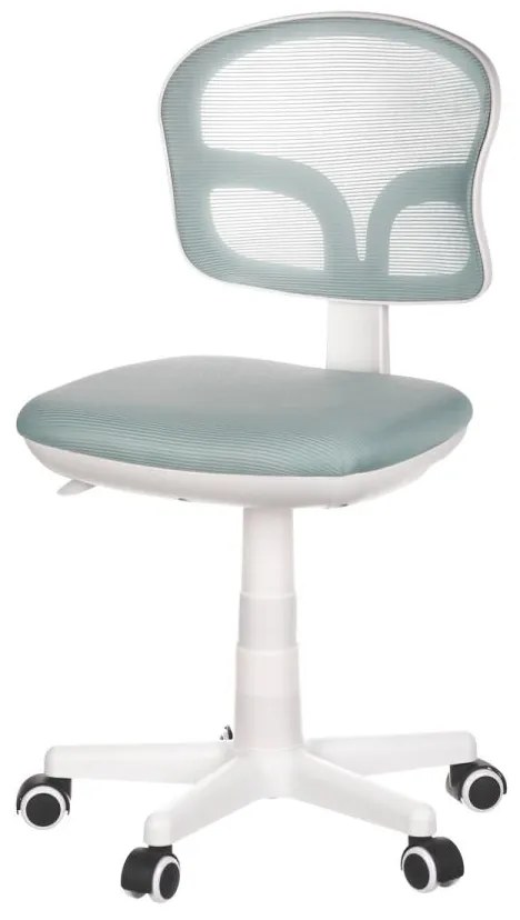 Detská stolička KA-C801 BLUE, modrá sieťovina, biely plastový kríž