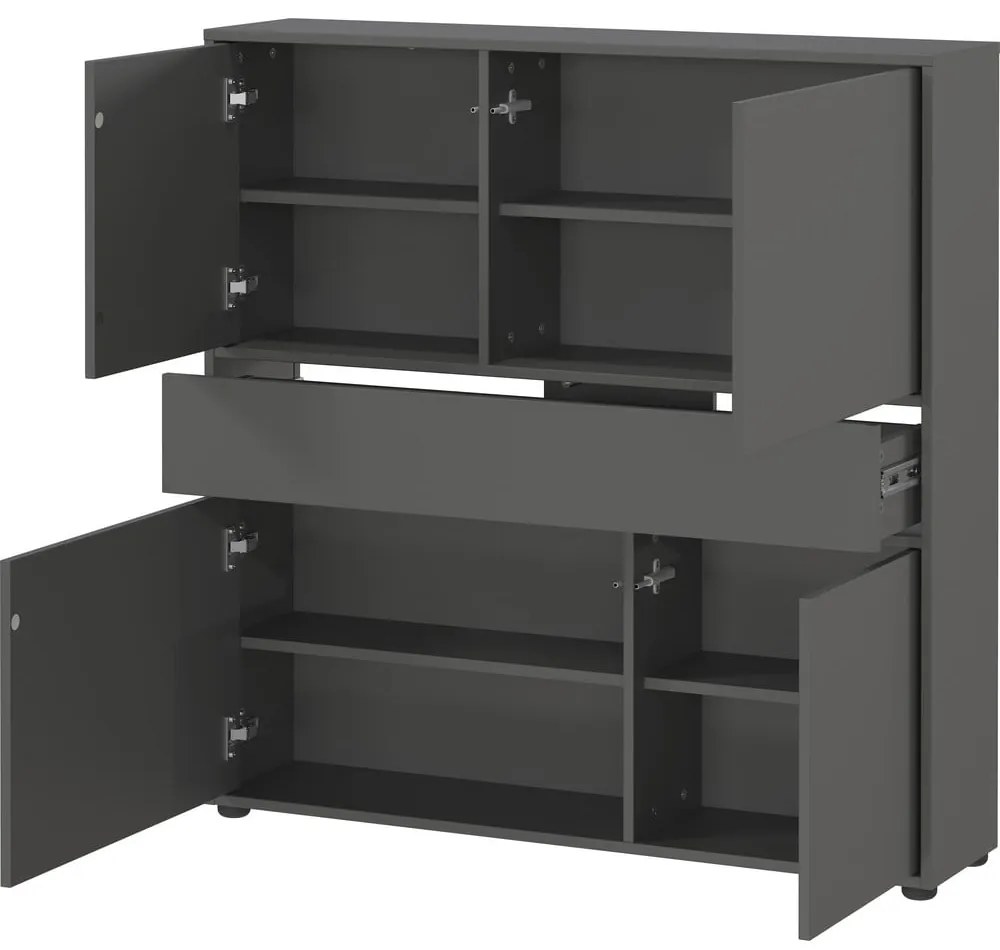 Antracitová skrinka 105x108x25 cm Ameca 2.0 – Germania