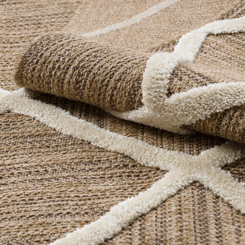 Dywany Łuszczów, Kusový koberec Spark 0708A beige/cream, 80x150, béžová, chodba / predsieň