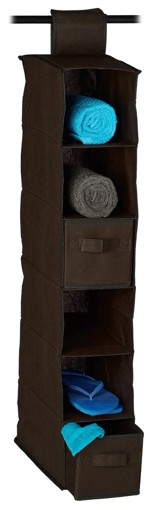 Závesná polica do šatníka RD0570, hnedá