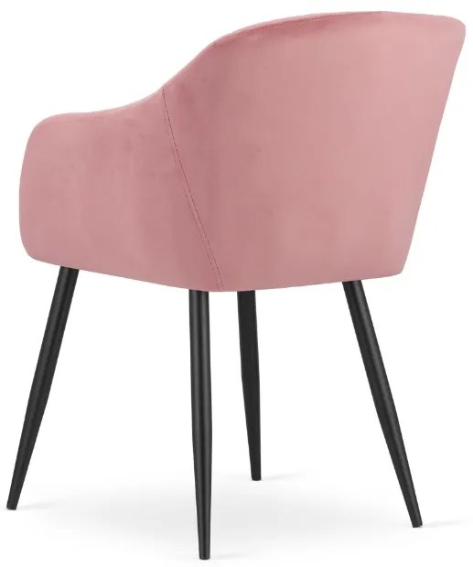 TRENDIE Zamatová stolička Bombai ružová