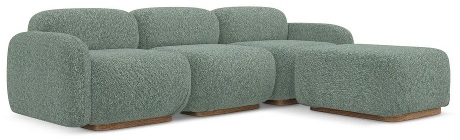 Svetlozelená modulárna rohová pohovka (variabilná) Ailani – Makamii