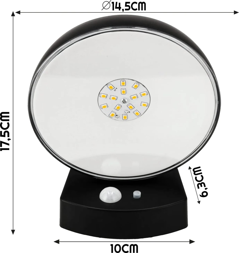 ECOLIGHT Solárne fasádne svietidlo LED s pohybovým senzorom