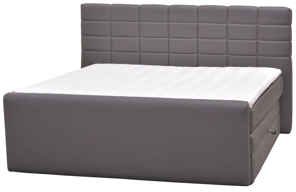 Postel boxspring KABRERA 180 x 200 cm; šedá