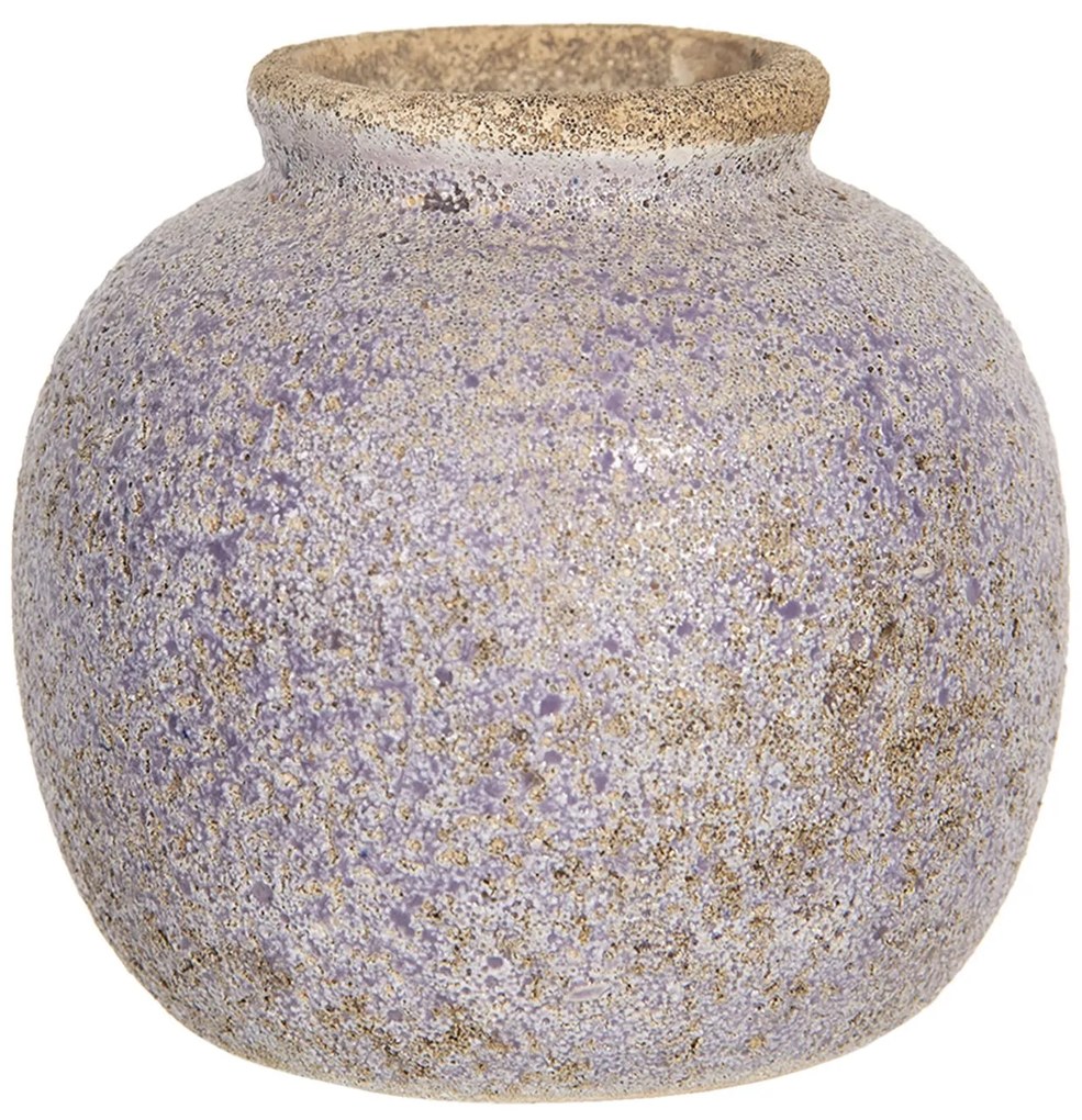 Retro váza s nádychom fialovej a odreninami - Ø 8 * 8 cm