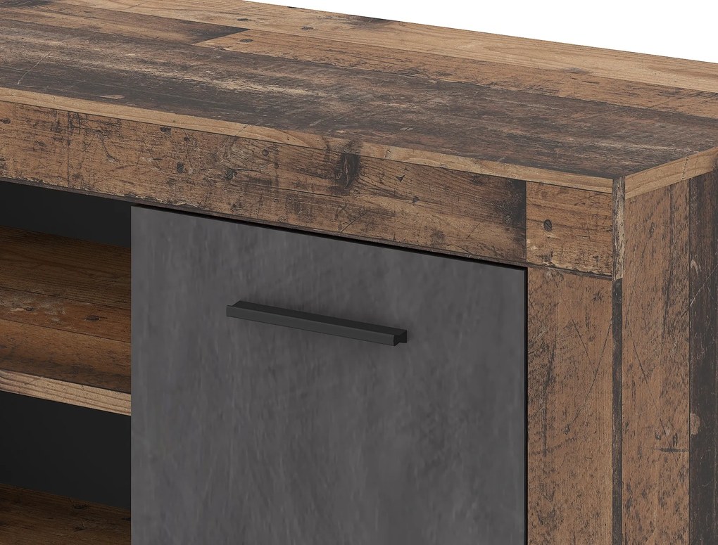 TV stolek Luna 140 cm dub Matera tmavý/antracit