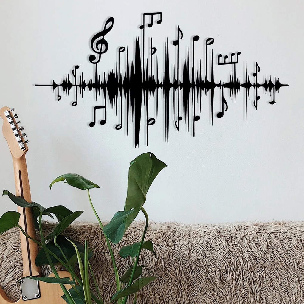 Nástenná kovová dekorácia Lal čierna