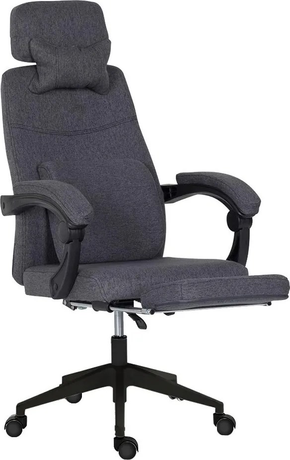 Kancelárska otočná stolička s opierkou hlavy - rôzne farby, tmavosivá