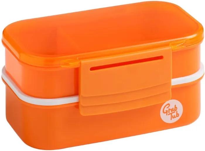 Set 2 oranžových desiatových boxov Premier Housewares Grub Tub, 13,5 × 10 cm