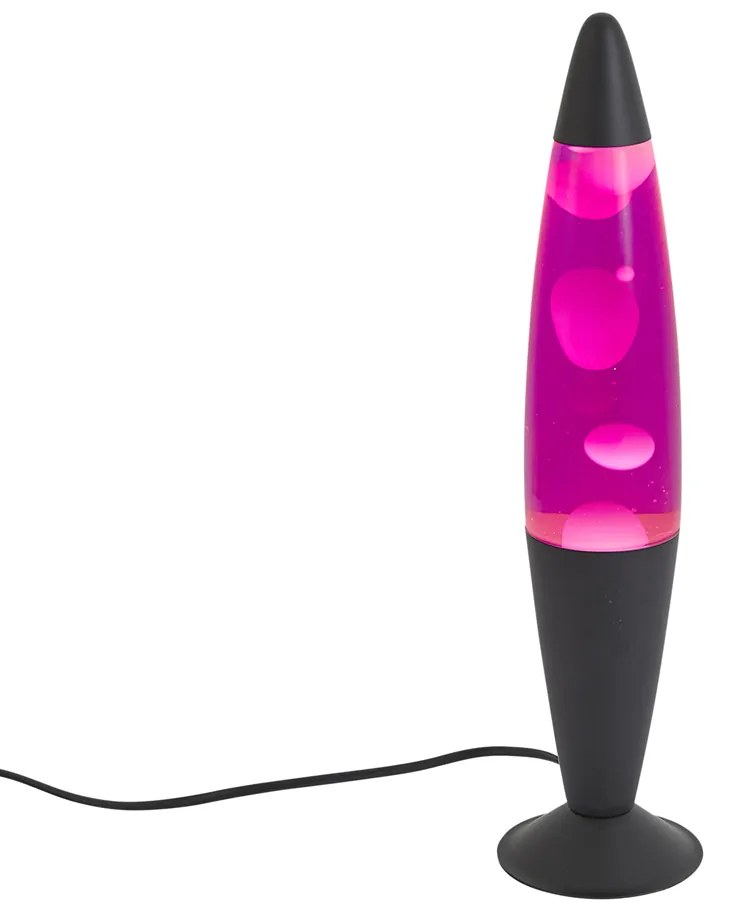 Lávová lampa ružová s bielym voskom vrátane LED - Molten Lava