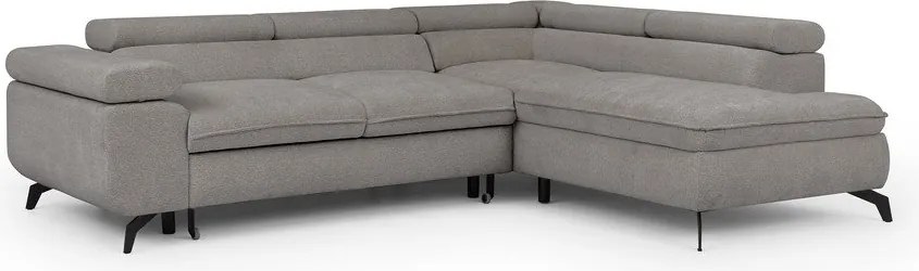 Svetlosivá ženilková rohová pohovka (pravý roh/do L) Marbeya – Ropez