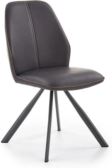 Jedálenská stolička K319 čierna / hnedá Halmar
