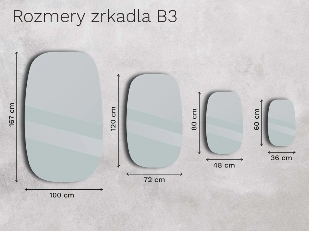 Zrkadlo s rámom B3