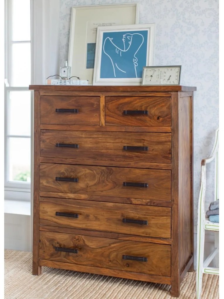 furniture-nabytek.cz - Masívna komoda z dreva palisander 90x45x100