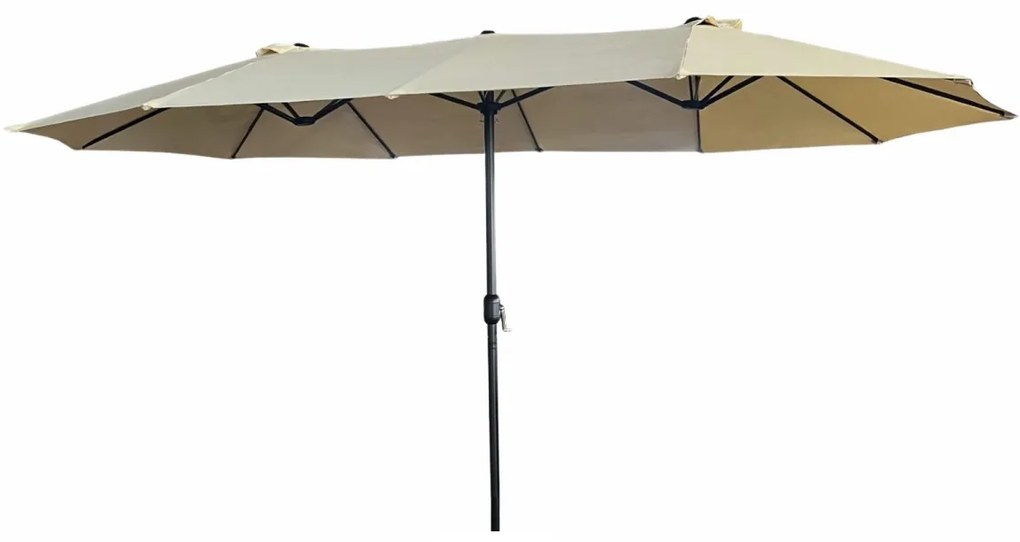 Dvojitý záhradný slnečník TILIA 460x270 cm béžový