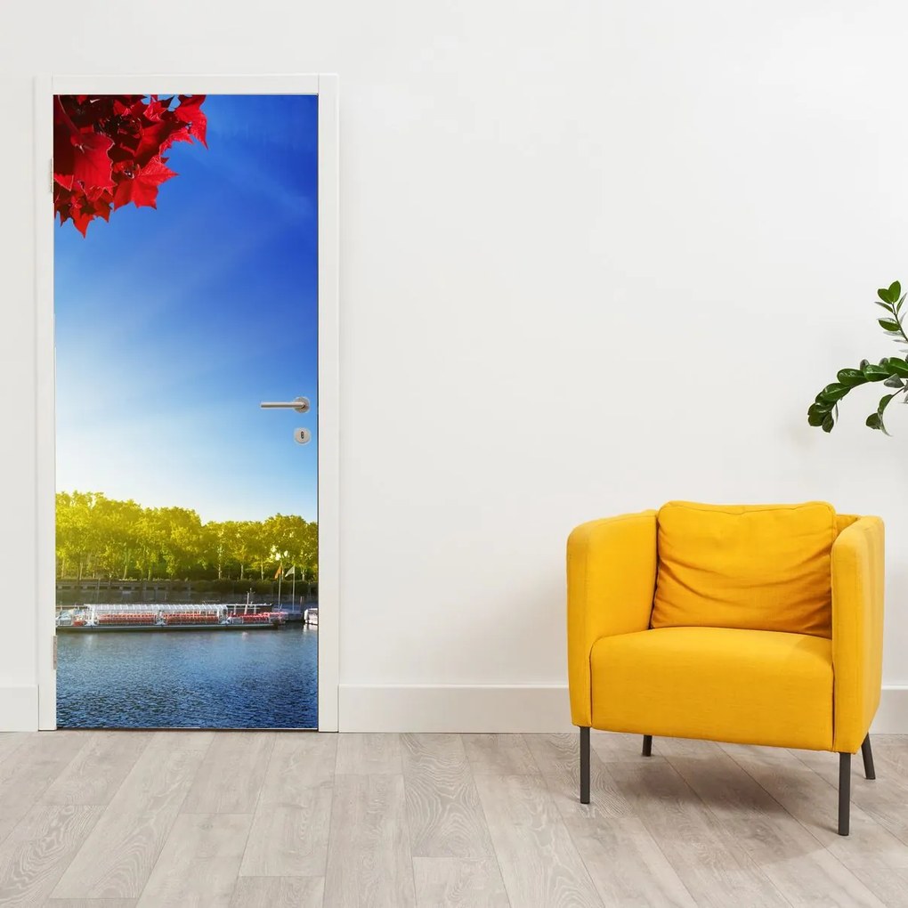 Fototapeta na dvere - Jeseň v Paríži (95x205cm)