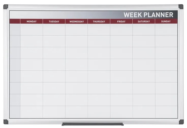 Týždenná plánovacia tabuľa, magnetická, 600 x 450 mm