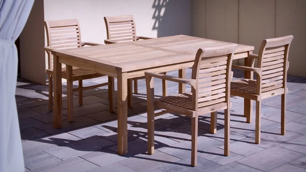 Záhradný teakový set 1+4 pre 4 osoby Garden IV.