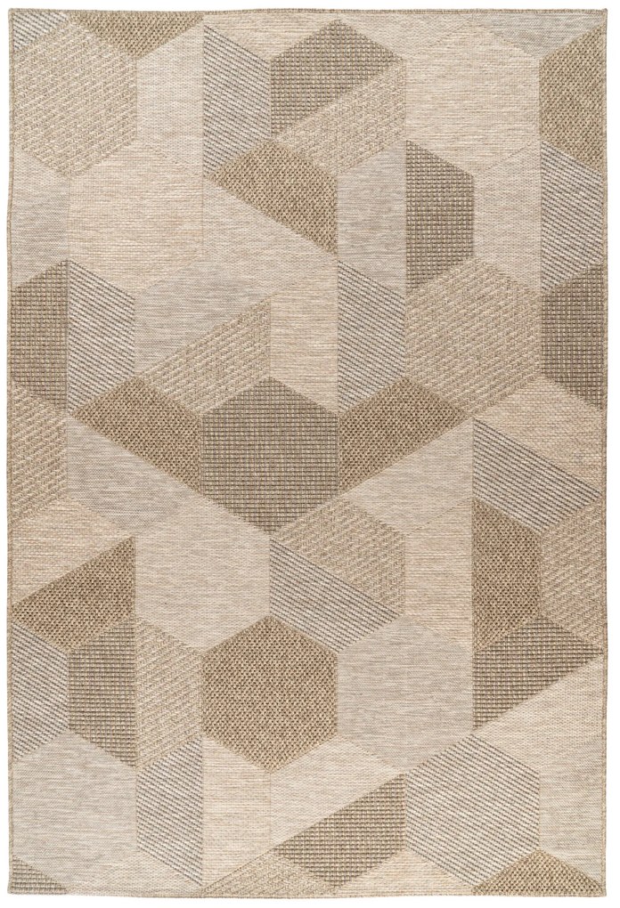 Obsession, Kusový koberec My Oslo 705 Taupe - na von aj na doma, 80x150, béžová, chodba / predsieň