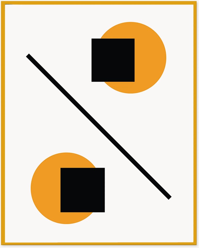 Nástenná dekorácia v ráme Abstract Geometric