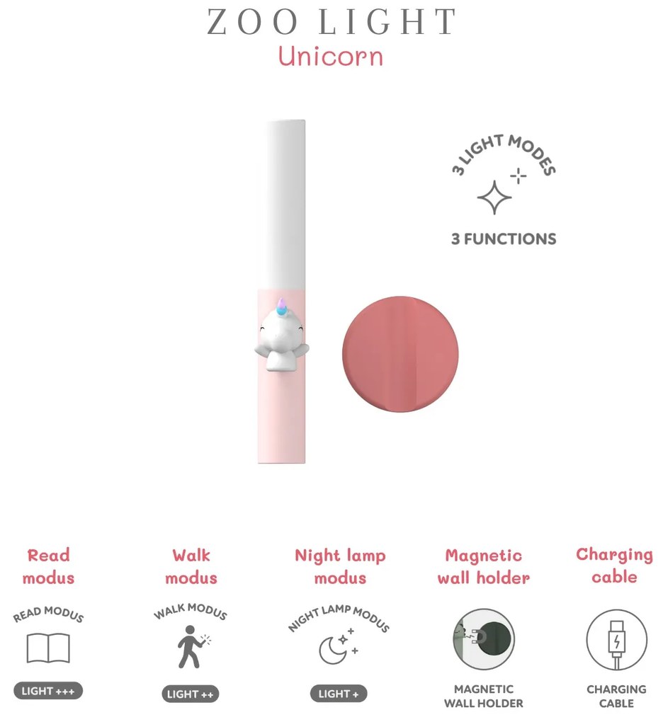 Detské svetielko Zoo light – jednorožec