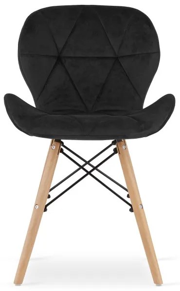 Jedálenská stolička LAGO čierna (hnedé nohy)