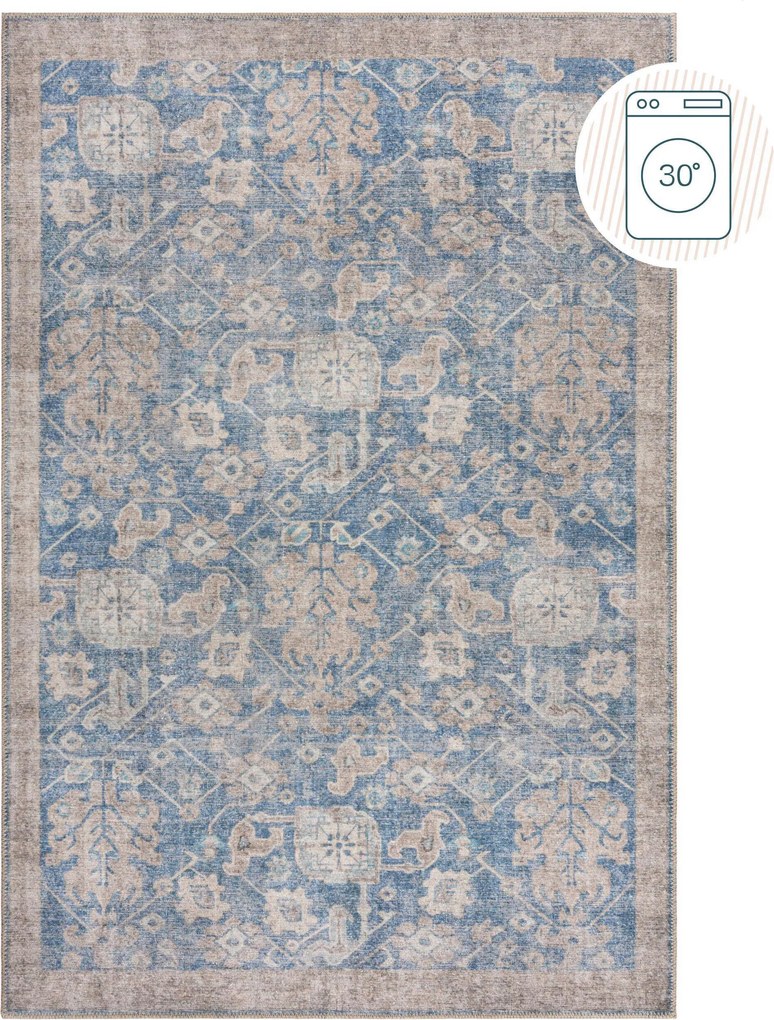 XXXLutz TKANÝ KOBEREC, 152/230 cm modrá Flair Rugs - Online Only bytové doplnky - 003165040002