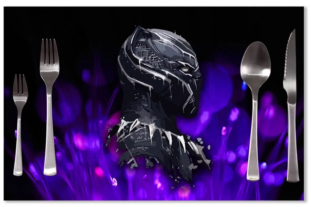 Sablio Prestieranie BLACK PANTHER Fialová luminiscencia: 40x30cm