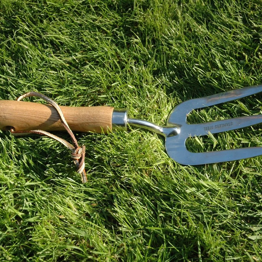 Esschert Design Záhradné mini vidly Garden, hnedá