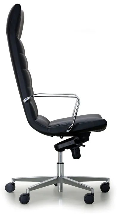 Kožené kancelárske kreslo PROKURIST, čierna