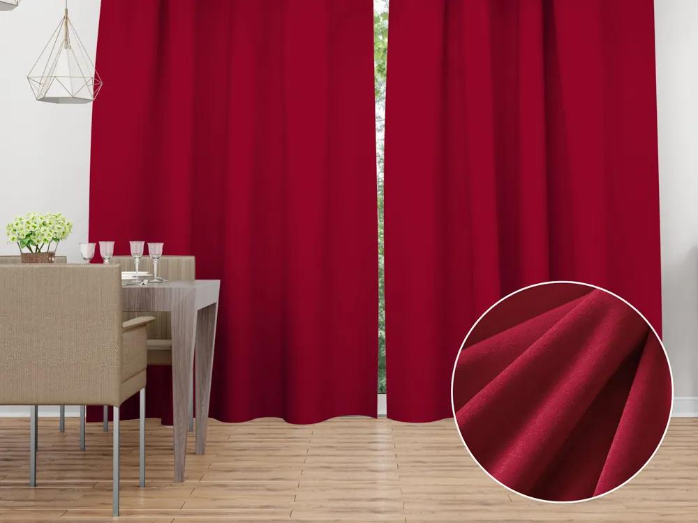 Biante Zamatový záves Velvet Prémium SVP-007 Malinovo červený - šírka 135 cm 135x150 cm