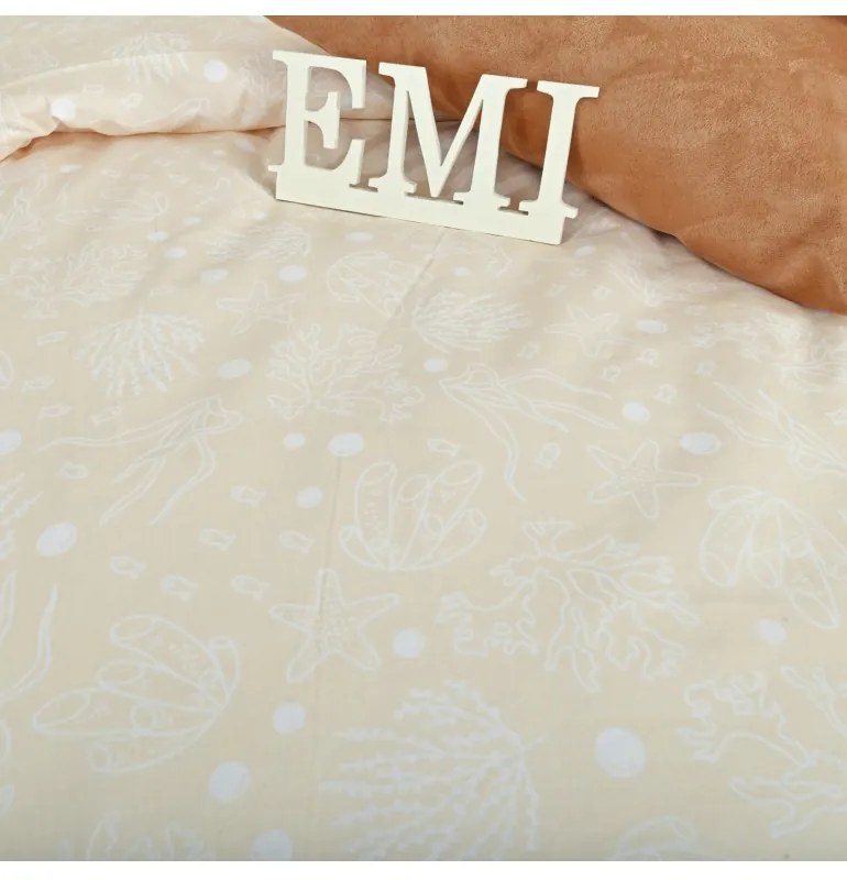 Obliečky bavlnené Sea krémové EMI