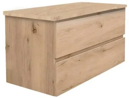 Kúpeľňová skrinka s dubovým krytom SAT B-Way dub matný BWAY2100OAKDESK, 1 ks