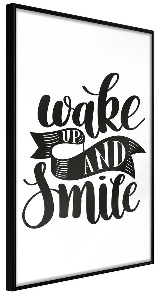 Artgeist Plagát - Wake up and Smile [Poster] Veľkosť: 20x30, Verzia: Zlatý rám s passe-partout