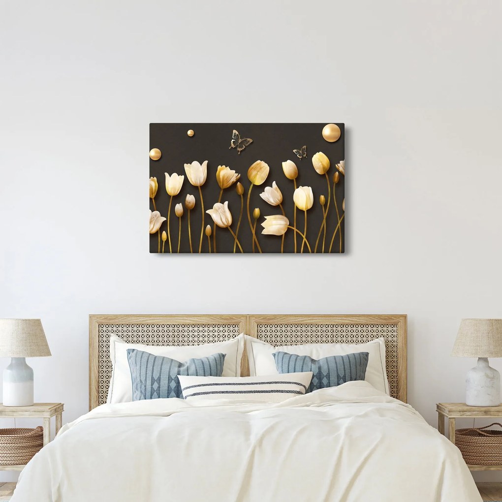 Obraz - Tulipány - abstraktné (90x60 cm)