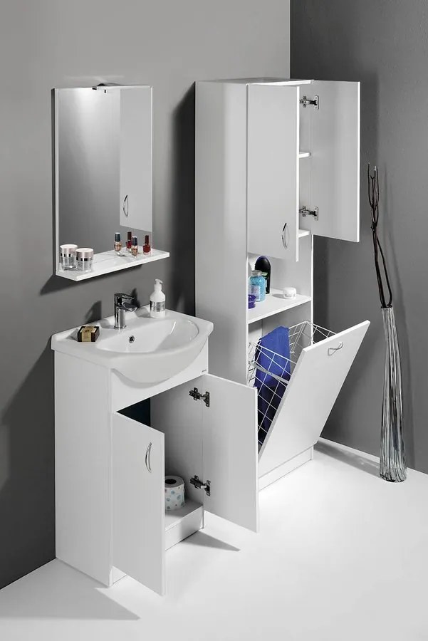 Aqualine Aqualine, SIMPLEX ECO 55 umývadlová skrinka s umývadlom 53x83,5x30,7cm, SIME550