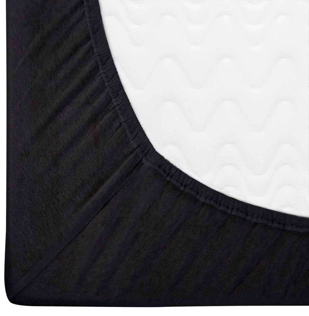 JERSEY PRESTIERADLO 027 140X200 CM ČIERNE