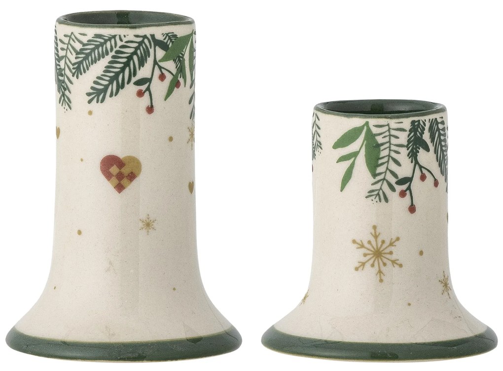 Bloomingville Keramický svietnik Grazia – set 2 ks
