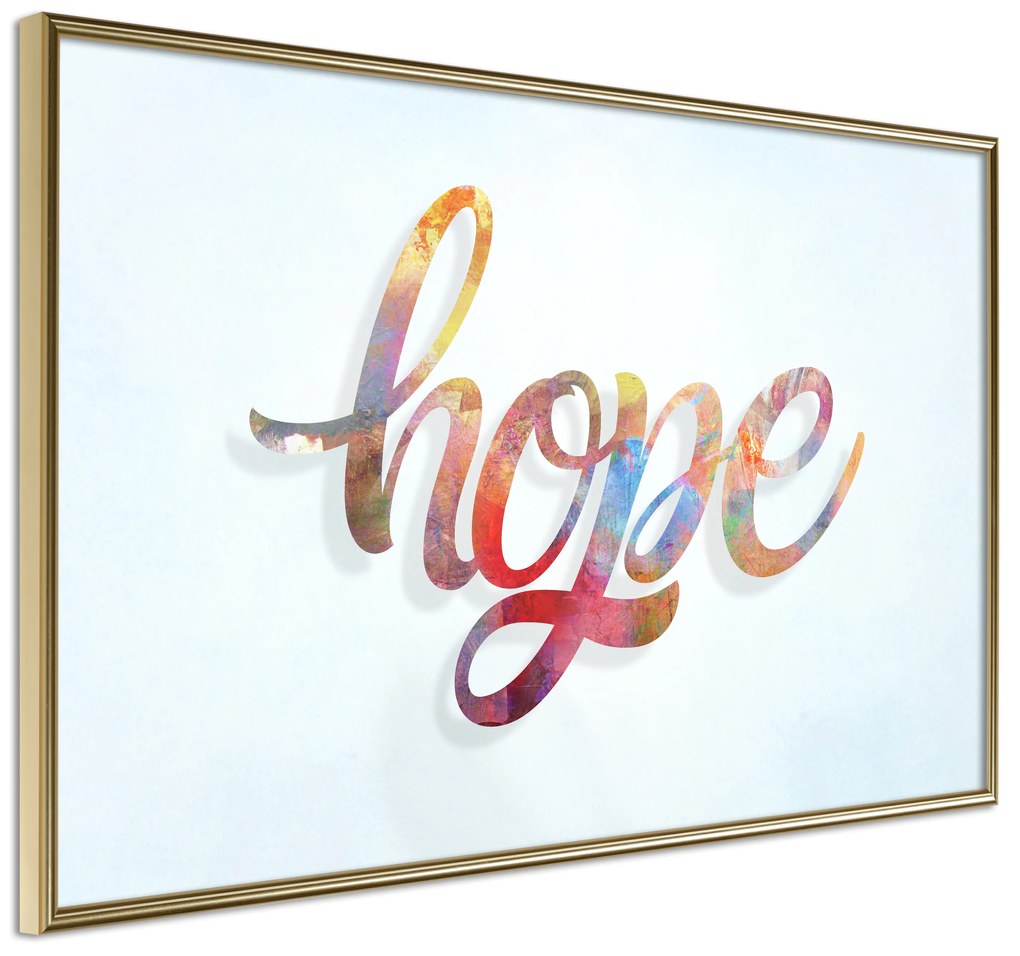 Artgeist Plagát - Hope [Poster] Veľkosť: 30x20, Verzia: Zlatý rám s passe-partout