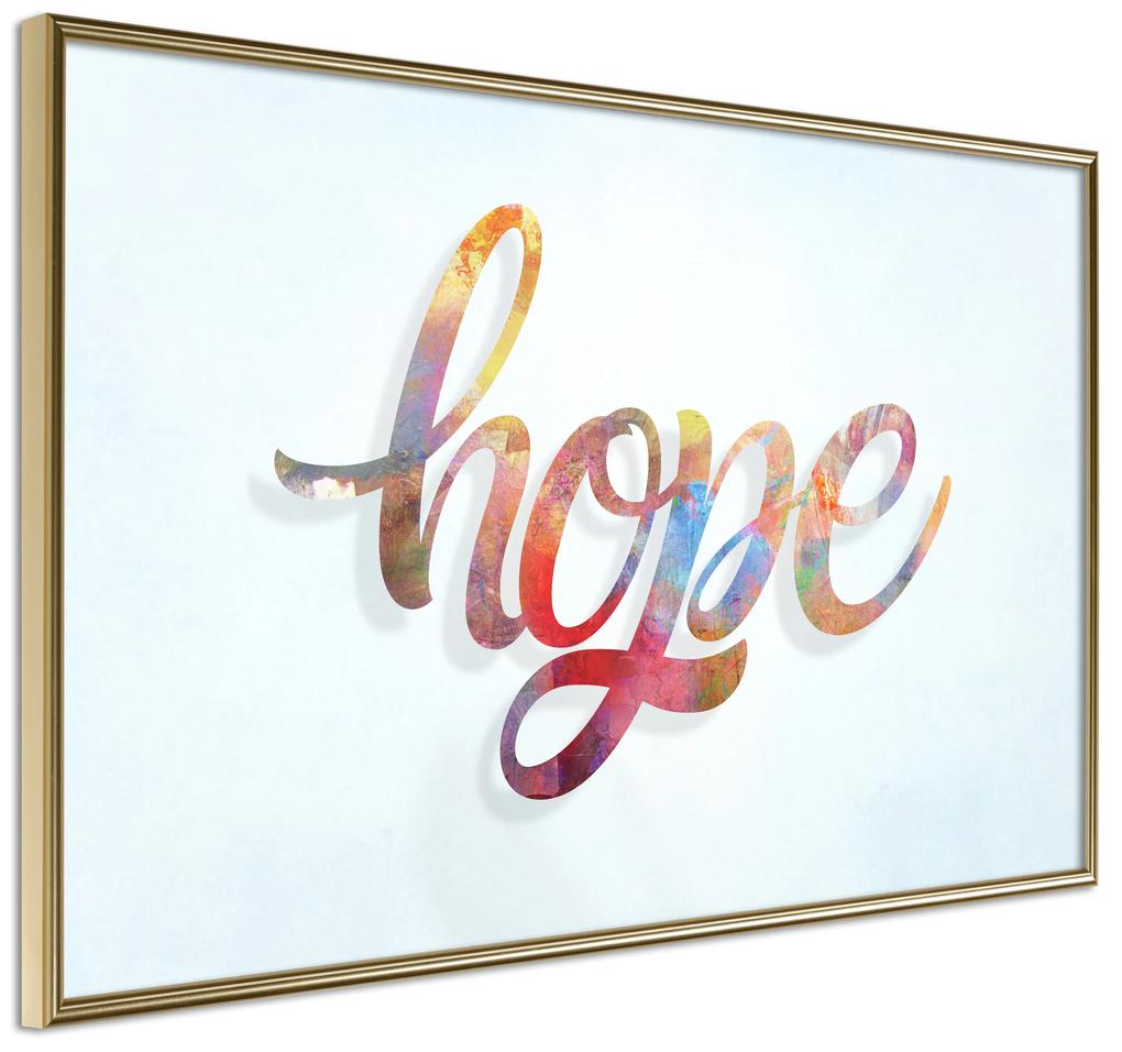 Artgeist Plagát - Hope [Poster] Veľkosť: 90x60, Verzia: Zlatý rám s passe-partout