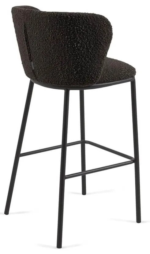Barová stolička arun 75 cm bouclé čierna MUZZA