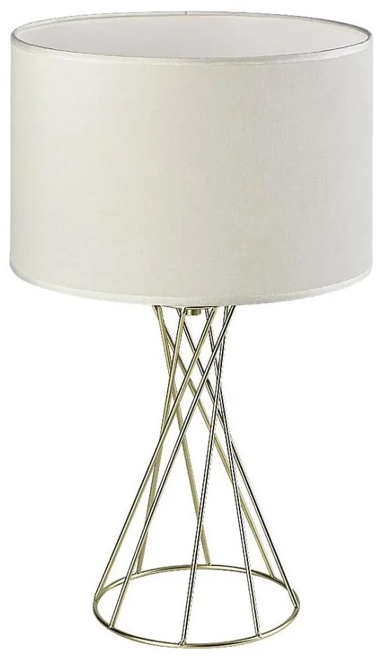 Rabalux 74081 - Stolová lampa NIVRA 1xE27/40W/230V zlatá/biela